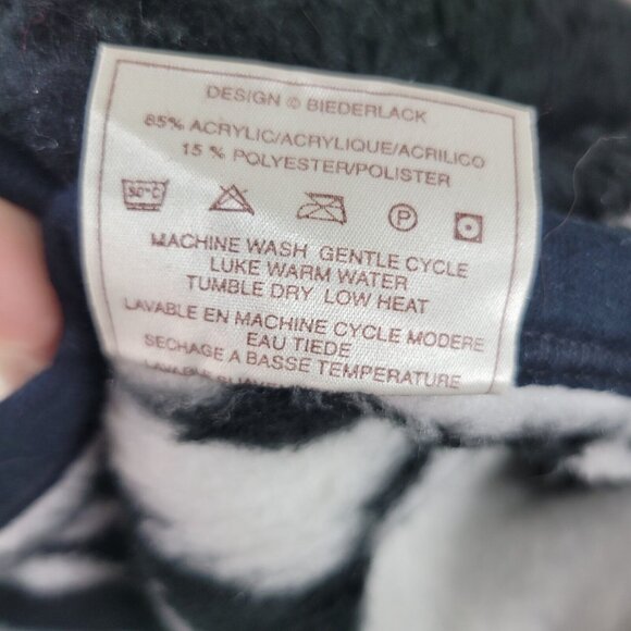 Vintage Biederlack Panda Face Fuzzy Fleece Blanket Plush 52" X 47" Warm Throw - Picture 4 of 6